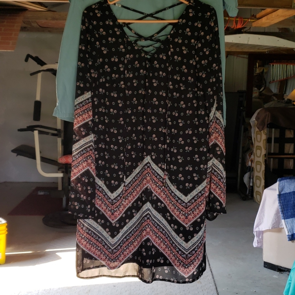 Floral Chevron dress
